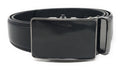 Leather Mens Ratchet Belt Sliding Adjustable Automatic Buckle Cut to Size-Black Tile-