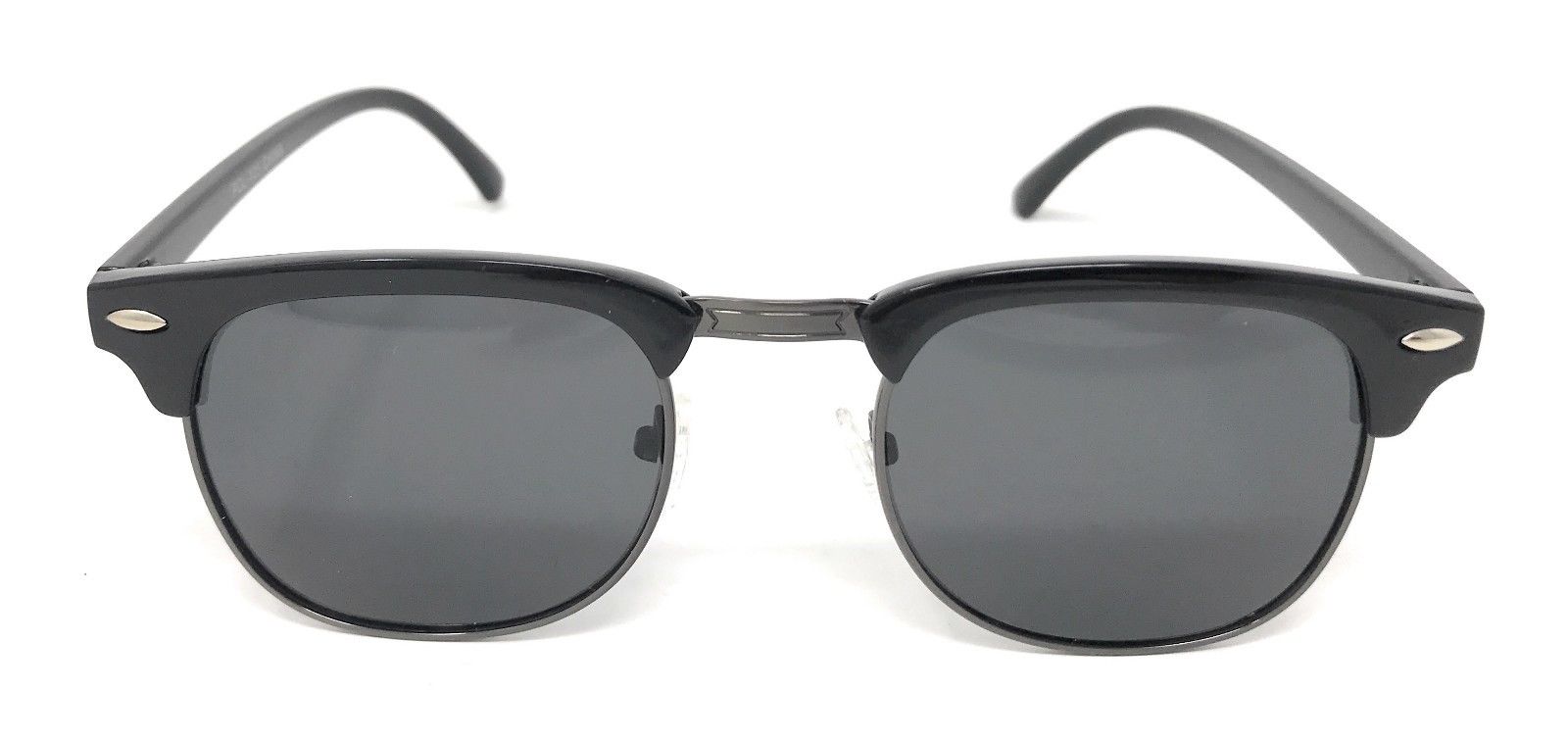 Classic Polarized Sunglasses Club Aviator Bamboo Sports Mirror Men's Women's-Black (lens) Black (frame)-