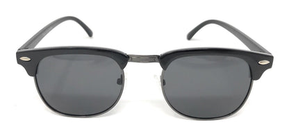 Classic Polarized Sunglasses Club Aviator Bamboo Sports Mirror Men's Women's-Black (lens) Black (frame)-