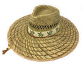 Stylish Straw Hats Caps Lifeguard Sombrero Postal Sun Beach Wide Brim Unisex-Turtles - Khakhi-