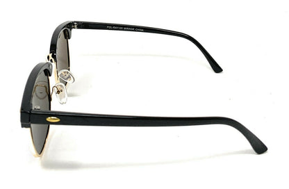 Club Style Polarized Sunglasses Mirror Lens Driving Mens Womens With Pouch-Blue Mirror/Gold/Black-