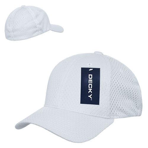 Decky Mesh Jersey Flex Structured Dad Baseball Hats Caps Unisex-Black-