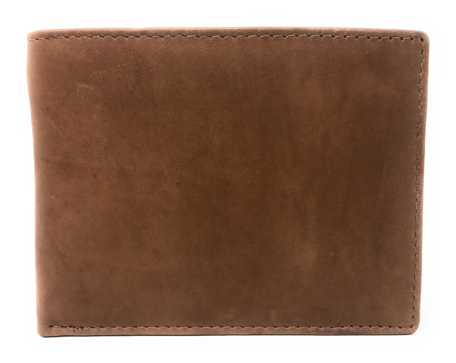Casaba Genuine Leather Bifold Wallets Cash Slots ID Coin Key Pocket Mens Womens-Black (Double ID)-