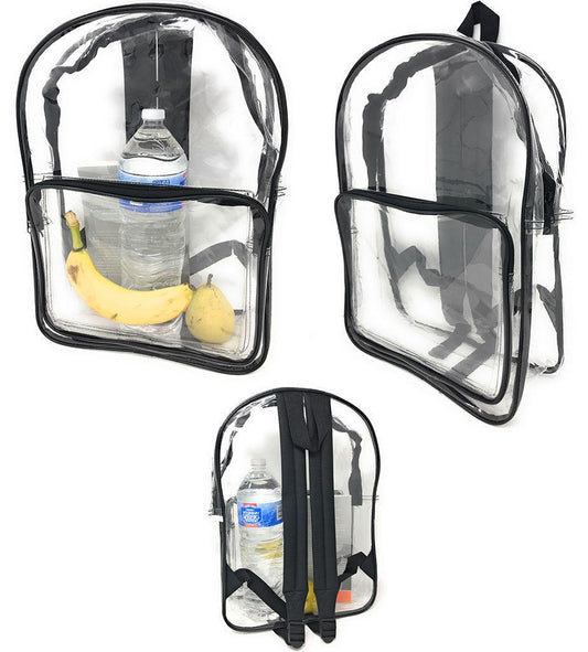 100 LOT CLEAR TRANSPARENT SCHOOL BAG BACKPACK SHOULDER TRAVEL BOOK WHOLESALE LOT-