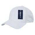 Decky Mesh Jersey Flex Structured Dad Baseball Hats Caps Unisex-White-