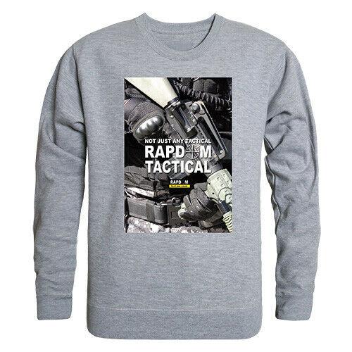 RAPDOM Tactical 2 Crewneck Fleece Sweatshirts-Small-Black-