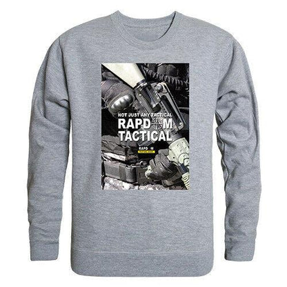 RAPDOM Tactical 2 Crewneck Fleece Sweatshirts-Small-Black-