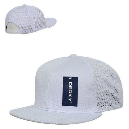 Decky Mesh Jersey Flat Bill Snapbacks Hats Caps Unisex-Black-