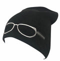 Casaba Warm Winter Beanies Glasses Embroidery Toboggans Caps Hats for Men Women-Charcoal-