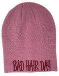 Casaba Warm Winter Beanies Bad Hair Day Embroidery Toboggan Caps Hats Men Women-Light Purple-