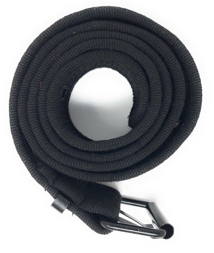 Casaba Canvas Belts Double Row 2 Holes Grommet Fabric Military Mens Women Unisex-Black-Small (30"- 32")-