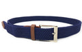 Casaba Stretch Braided Golf Belts Woven Elastic Adjustable Fit Mens Womens-Navy-Small-