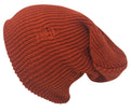 Casaba Winter Beanies Vintage Ripped Double Layer Slouch Caps Hats Men Women-Rust-