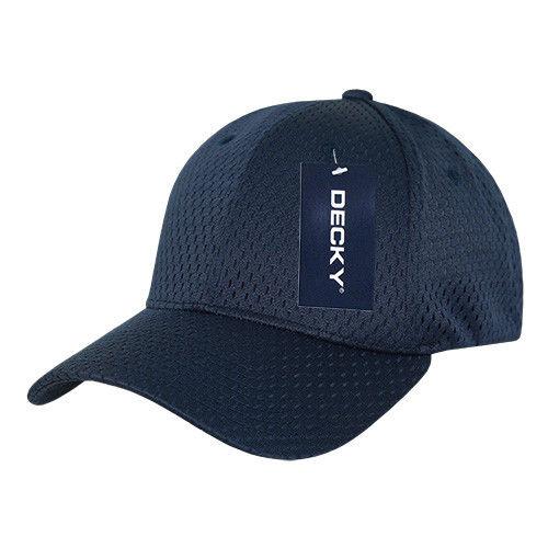 Decky Mesh Jersey Flex Structured Dad Baseball Hats Caps Unisex-Black-