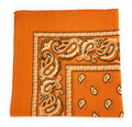 Casaba Paisley Printed Bandana 100% Cotton Neck Head Band Wrap Scarf Biker-Orange-