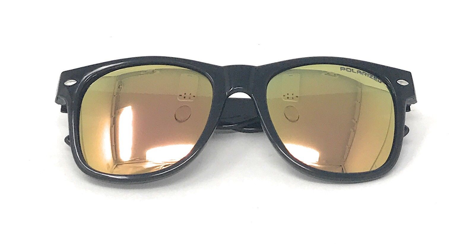 Polarized Sunglasses Classic Way Bamboo Mirror Mens Womens Teens-Black (lens) Black (frame)-