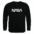 NASA Official Text Logo Crewneck Sweatshirts Sweaters Unisex-Black-S-
