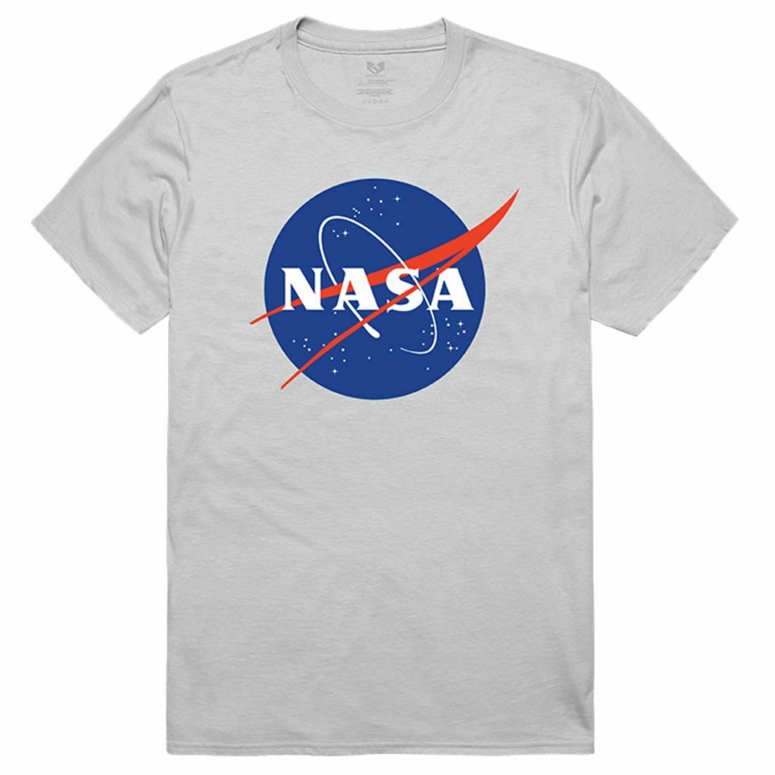 NASA Official Logo Cotton T-Shirts Unisex-Black-S-