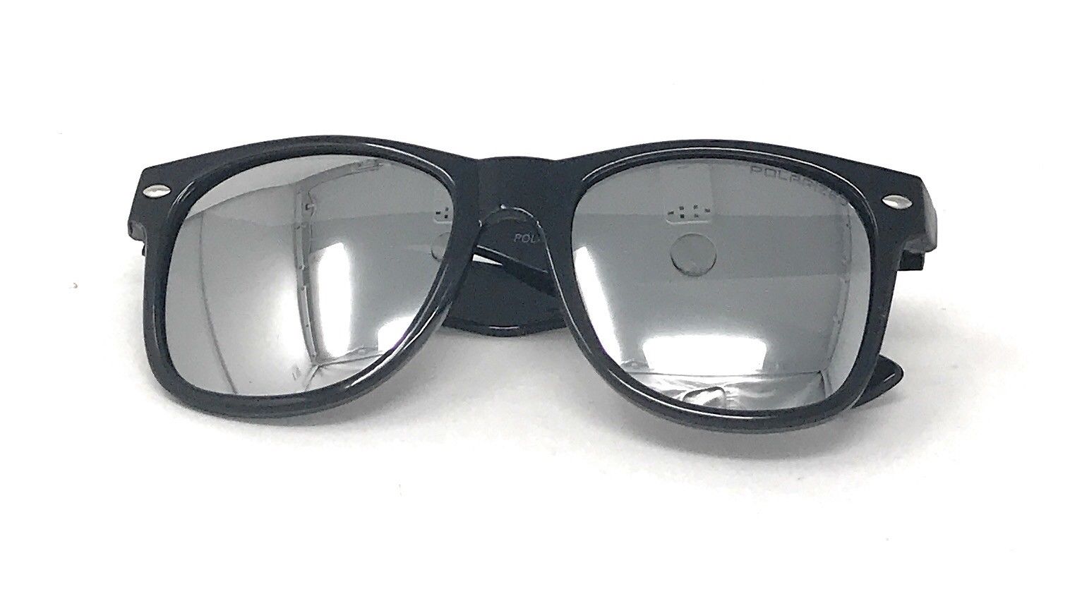 Polarized Sunglasses Classic Way Bamboo Mirror Mens Womens Teens-Black (lens) Black (frame)-