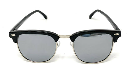 Club Style Polarized Sunglasses Mirror Lens Driving Mens Womens With Pouch-Blue Mirror/Gold/Black-