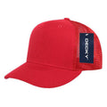 Decky 5 Panel Acrylic Trucker Constructed Caps Hats Unisex-Red-