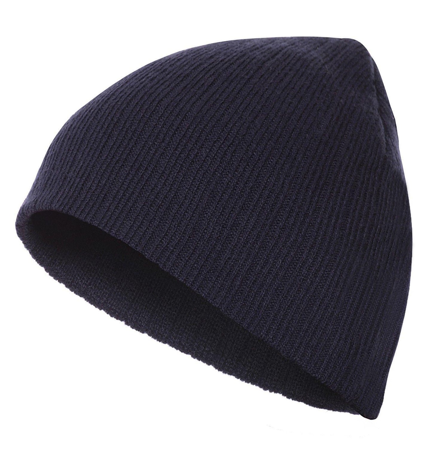 1 Dozen Casaba Warm Beanie Hat Cap for Men Women Short Ski Toboggan Knit Winter-Black-