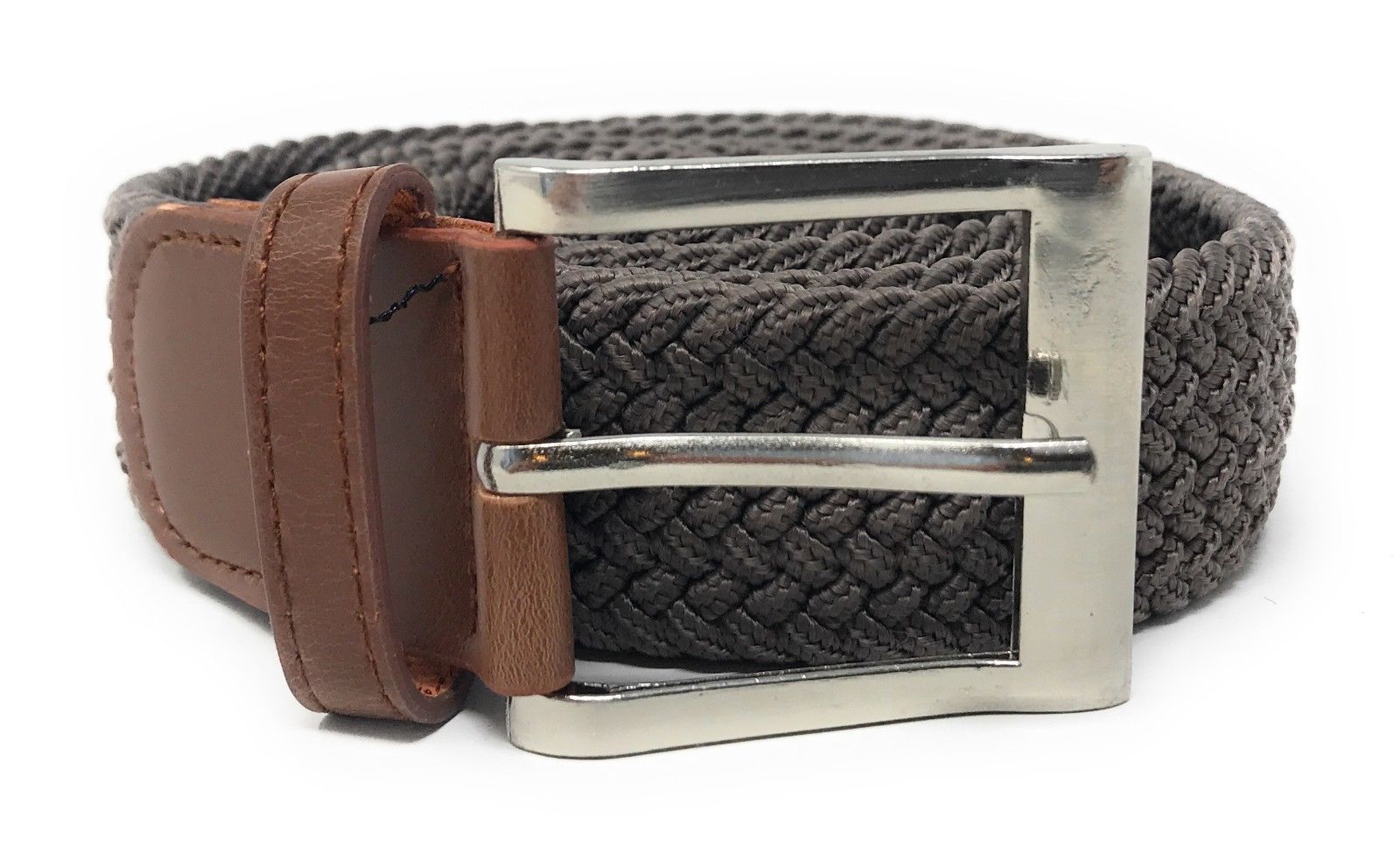 Casaba Stretch Braided Golf Belts Woven Elastic Adjustable Fit Mens Womens-Olive-Small-