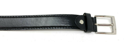 Casaba Italian Style Leather Belts for Kids Boys 2 to 10 years-Black-S-