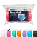 Amlife Face Masks Colorful Adult Made in USA Imported Fabric Pink Magenta Purple Green Orange Blue Black-Magenta-10 Pack-