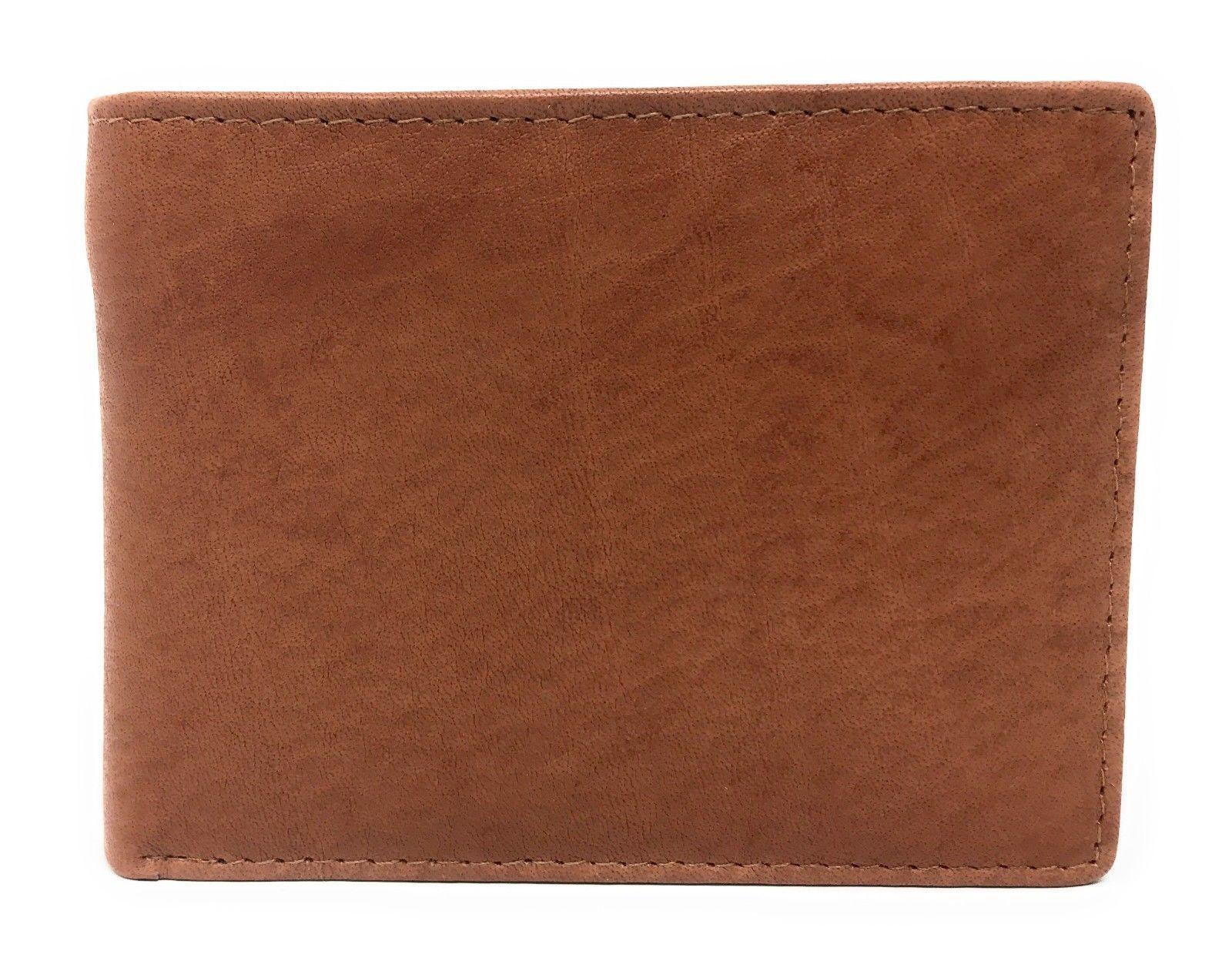 Casaba Genuine Leather Bifold Wallets Cash Slots ID Coin Key Pocket Mens Womens-Black (Double ID)-