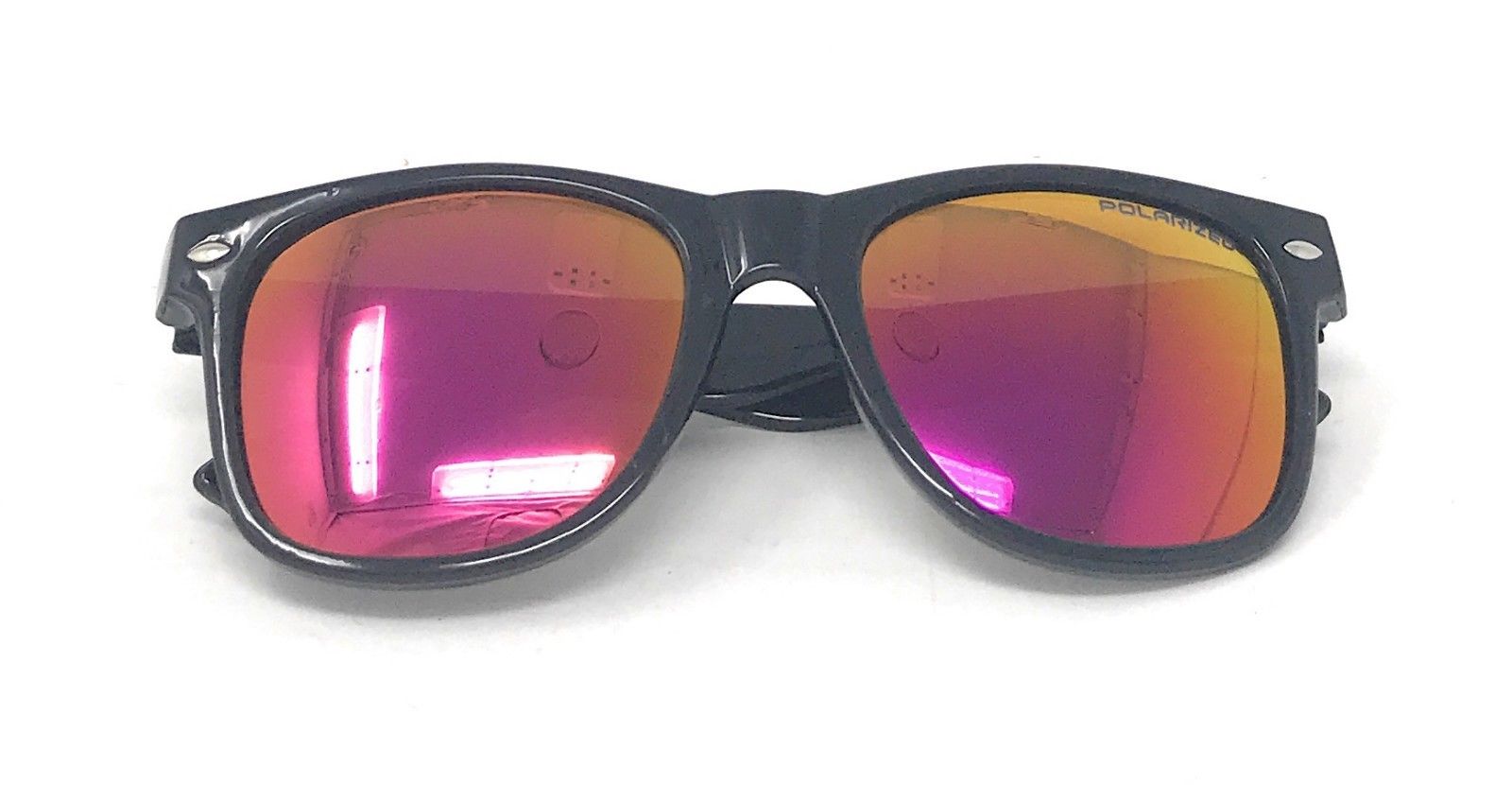 Polarized Sunglasses Classic Way Bamboo Mirror Mens Womens Teens-Black (lens) Black (frame)-