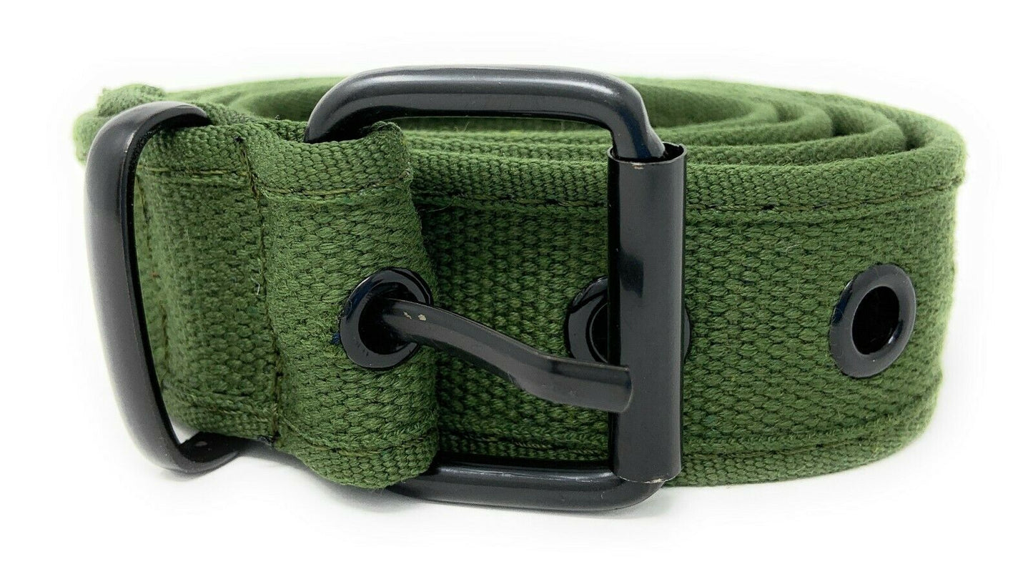 Casaba Canvas Belts Stylish 1 Hole Grommet Fabric Military Mens Women Unisex-Olive Green-Small (30"- 32")-