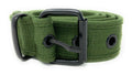 Casaba Canvas Belts Stylish 1 Hole Grommet Fabric Military Mens Women Unisex-Olive Green-Small (30"- 32")-