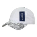 Decky Trendy Paisley Bandanna Polo 6 Panel Baseball Snapbacks Hats Caps Unisex-White/White-