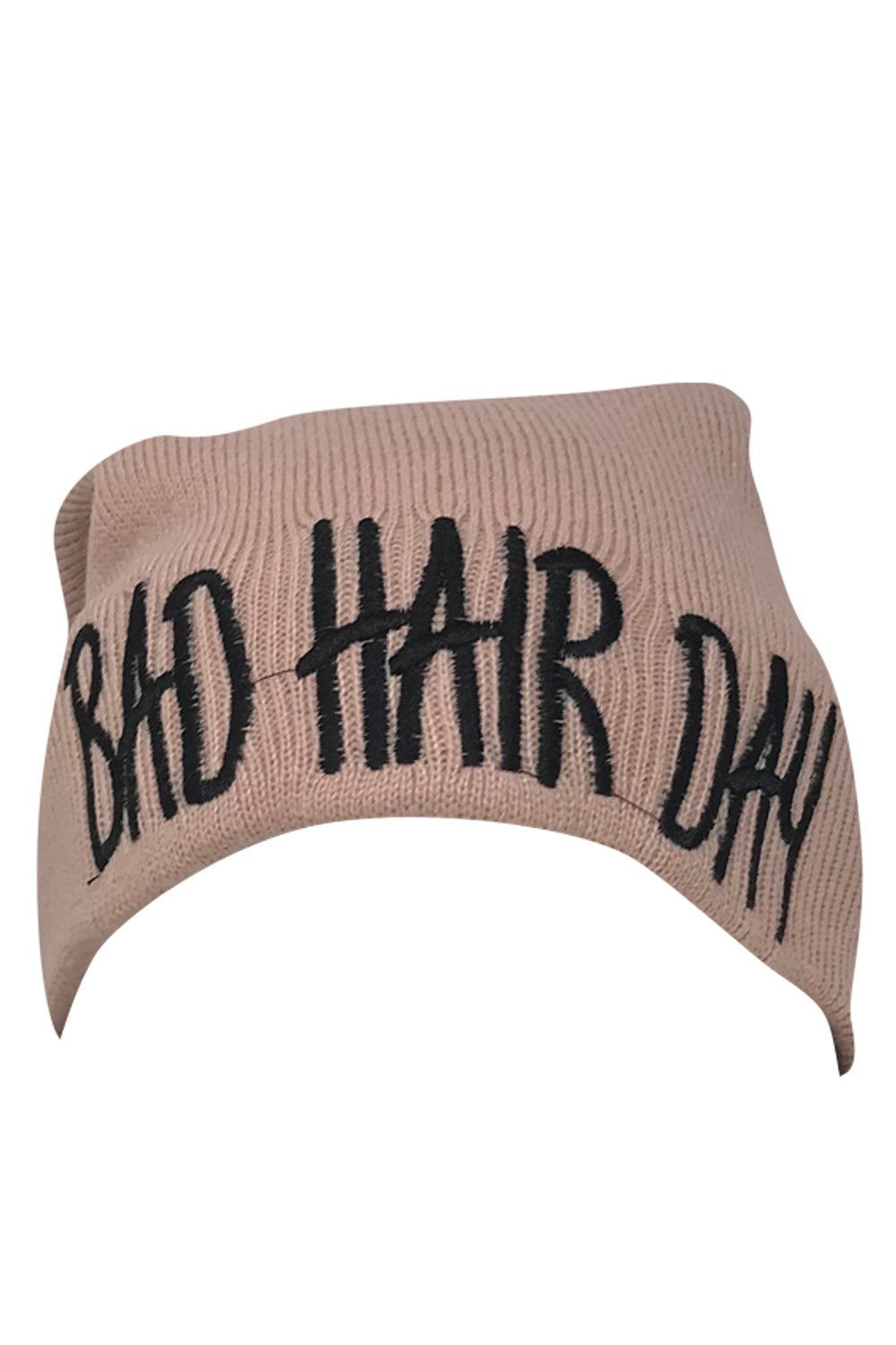 Casaba Warm Winter Beanies Bad Hair Day Embroidery Toboggan Caps Hats Men Women-Black-