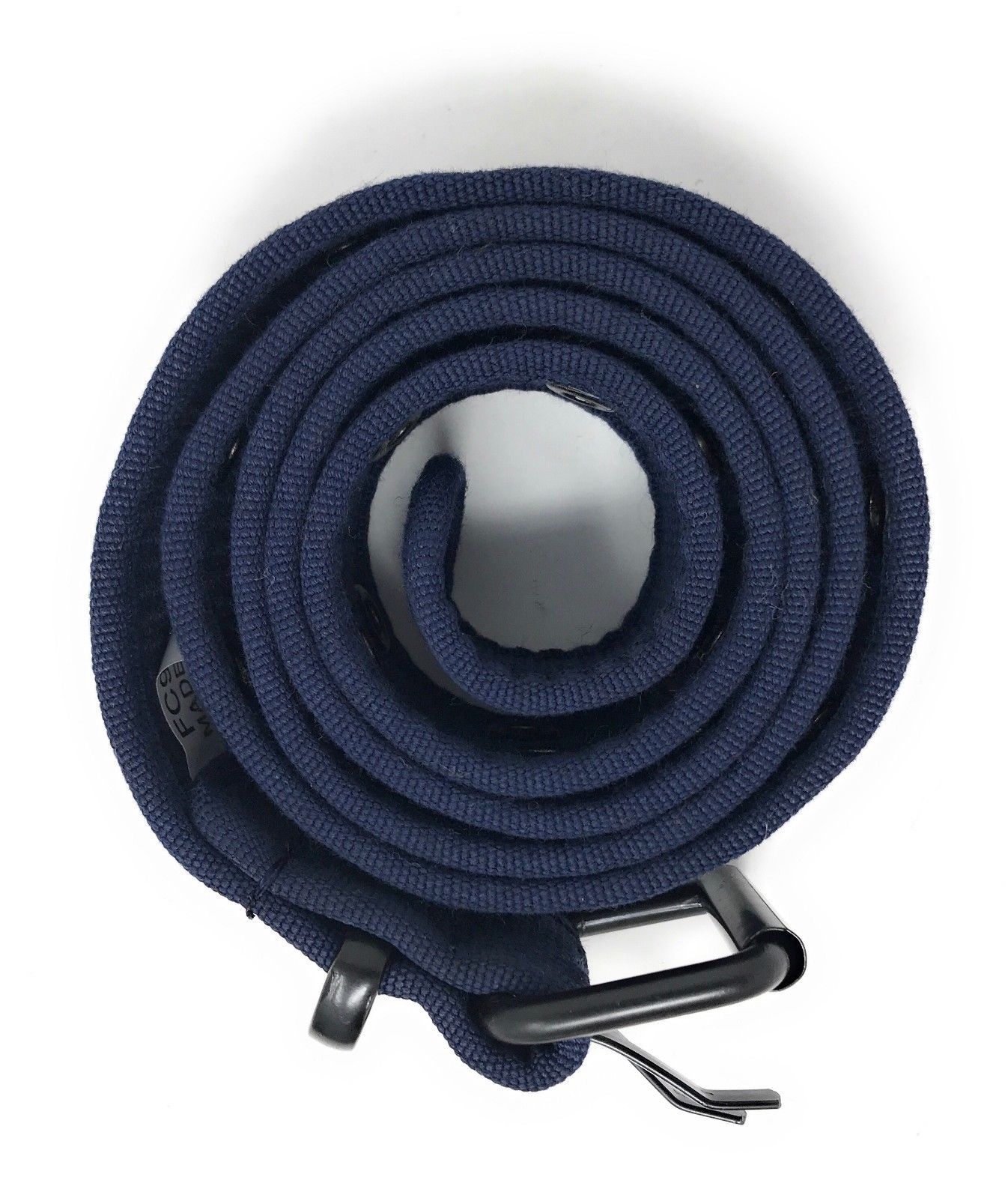 Casaba Canvas Belts Double Row 2 Holes Grommet Fabric Military Mens Women Unisex-Black-Small (30"- 32")-