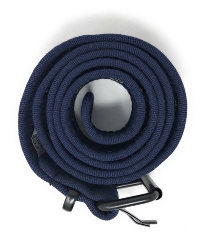 Casaba Canvas Belts Double Row 2 Holes Grommet Fabric Military Mens Women Unisex-Black-Small (30"- 32")-