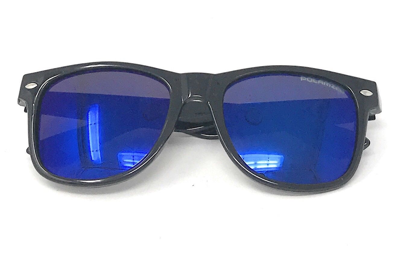 Polarized Sunglasses Classic Way Bamboo Mirror Mens Womens Teens-Black (lens) Black (frame)-