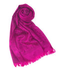 Casaba Womens Royal Elegant Formal Silk Feel Scarves Scarf Shawl Light Wrap-Hot Pink-