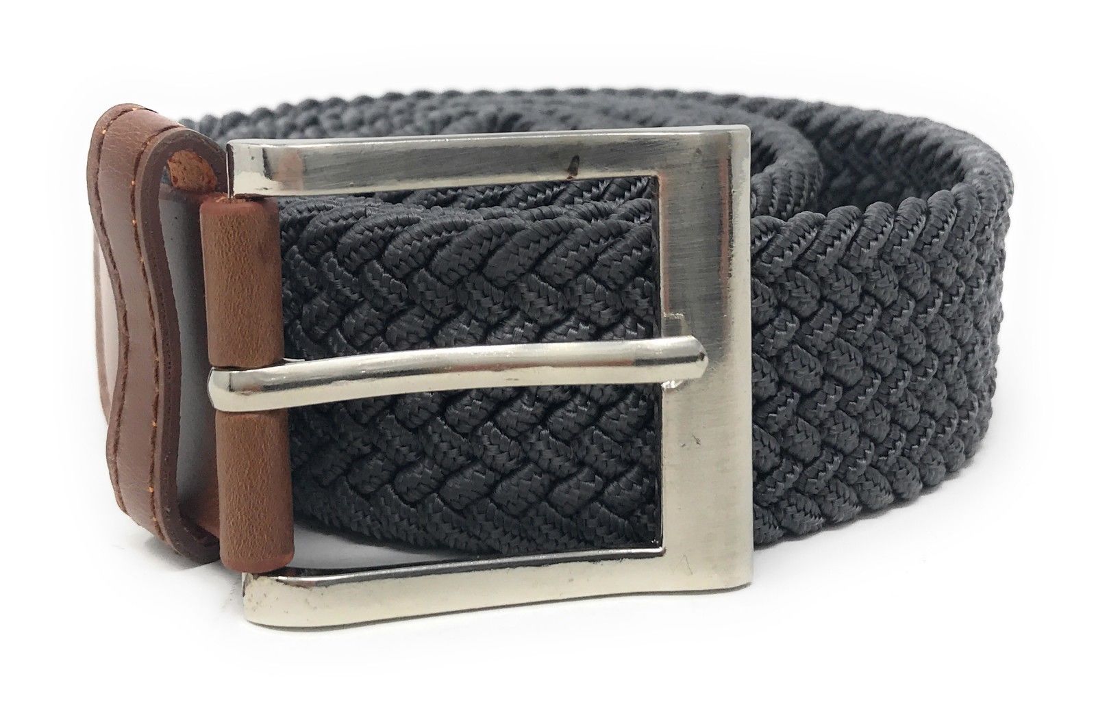 Casaba Stretch Braided Golf Belts Woven Elastic Adjustable Fit Mens Womens-Olive-Small-