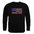 RAPDOM Tactical USA Flag Crewneck Fleece Sweatshirts-Small-Black-