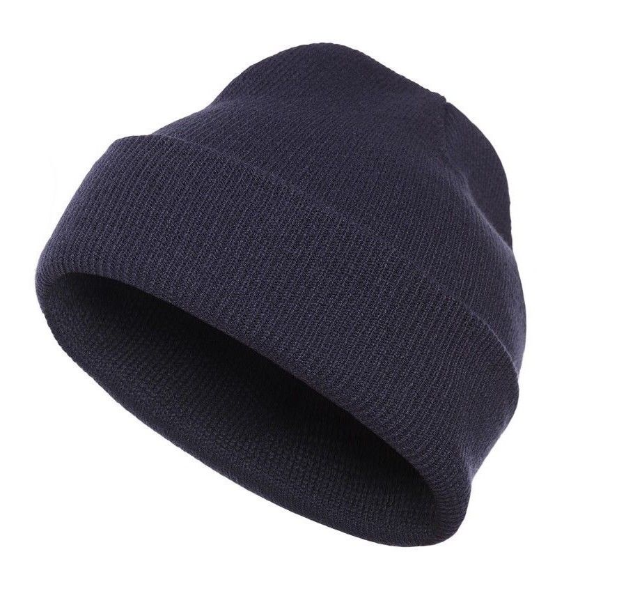1 Dozen Casaba Warm Winter Beanies Hats Caps Men Women Toboggan Cuffed Knit Ski-Black-