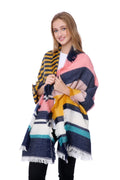 Casaba Womens Warm Winter Scarves Scarf Wraps Shawls Blankets Triangle Plaid-Multi-Cozy-Plaid-