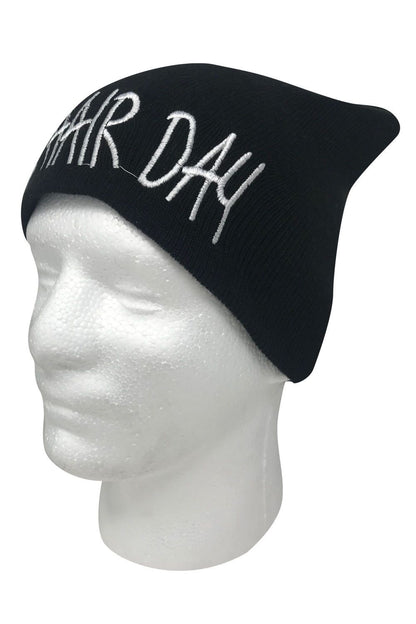 Casaba Warm Winter Beanies Bad Hair Day Embroidery Toboggan Caps Hats Men Women-Black-