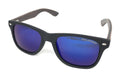 Polarized Sunglasses Classic Way Bamboo Mirror Mens Womens Teens-Blue Mirror / Dark Bamboo-