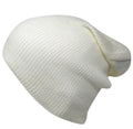 Casaba Stylish Long Slouch Beanies for Men Women 12 inch Skull Cap Toboggan Hat-Ivory-