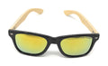 Polarized Sunglasses Classic Way Bamboo Mirror Mens Womens Teens-Gold Mirror / Light Bamboo-