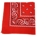 Casaba Paisley Printed Bandana 100% Cotton Neck Head Band Wrap Scarf Biker-Red-
