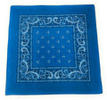 1 Dozen Paisley Printed Bandanas 100% Cotton Cloth Scarf Wrap Washable-Turquoise-