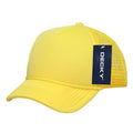Decky Solid Two Tone 5 Panel Kids Foam Trucker Hats Caps Unisex-Yellow-